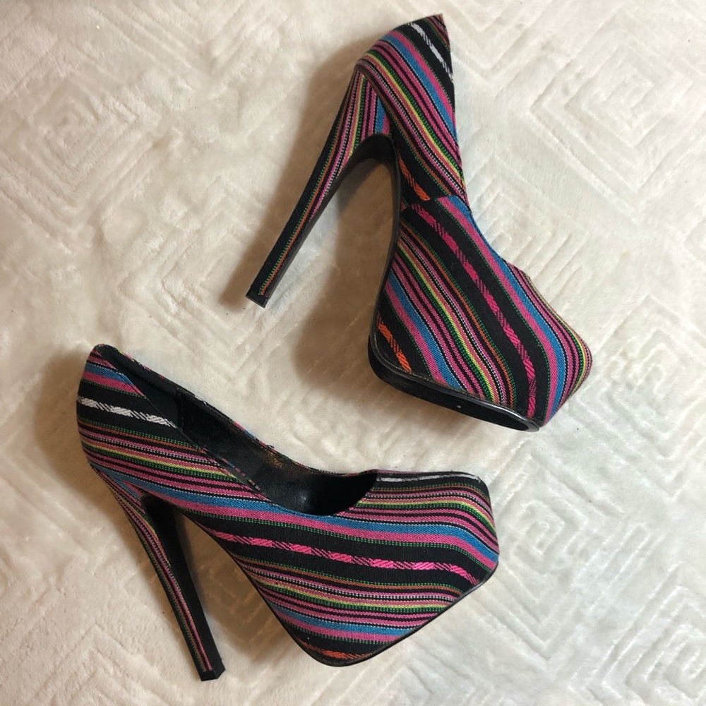COPY - Multi color platform heels